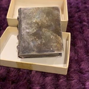 Antique silver pill “box” shaped like a book